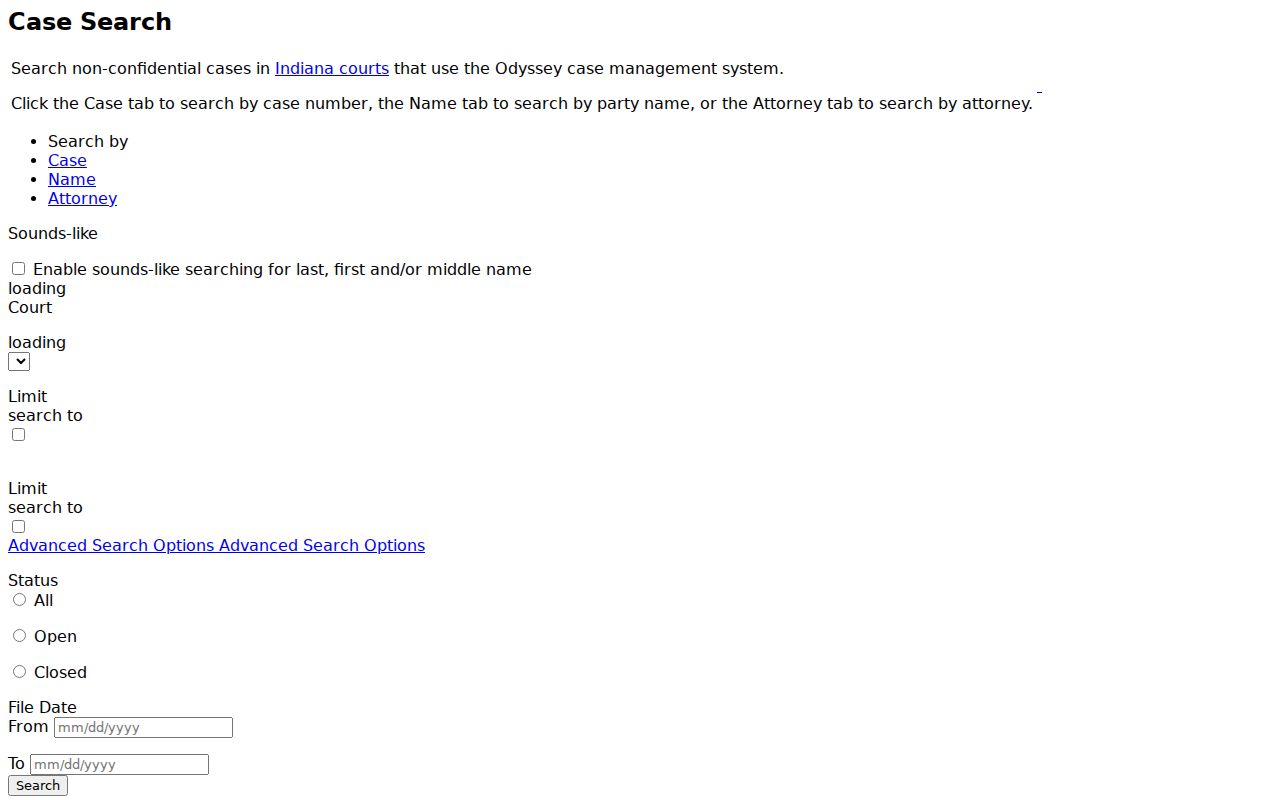 Clay County case lookup MyCase fields