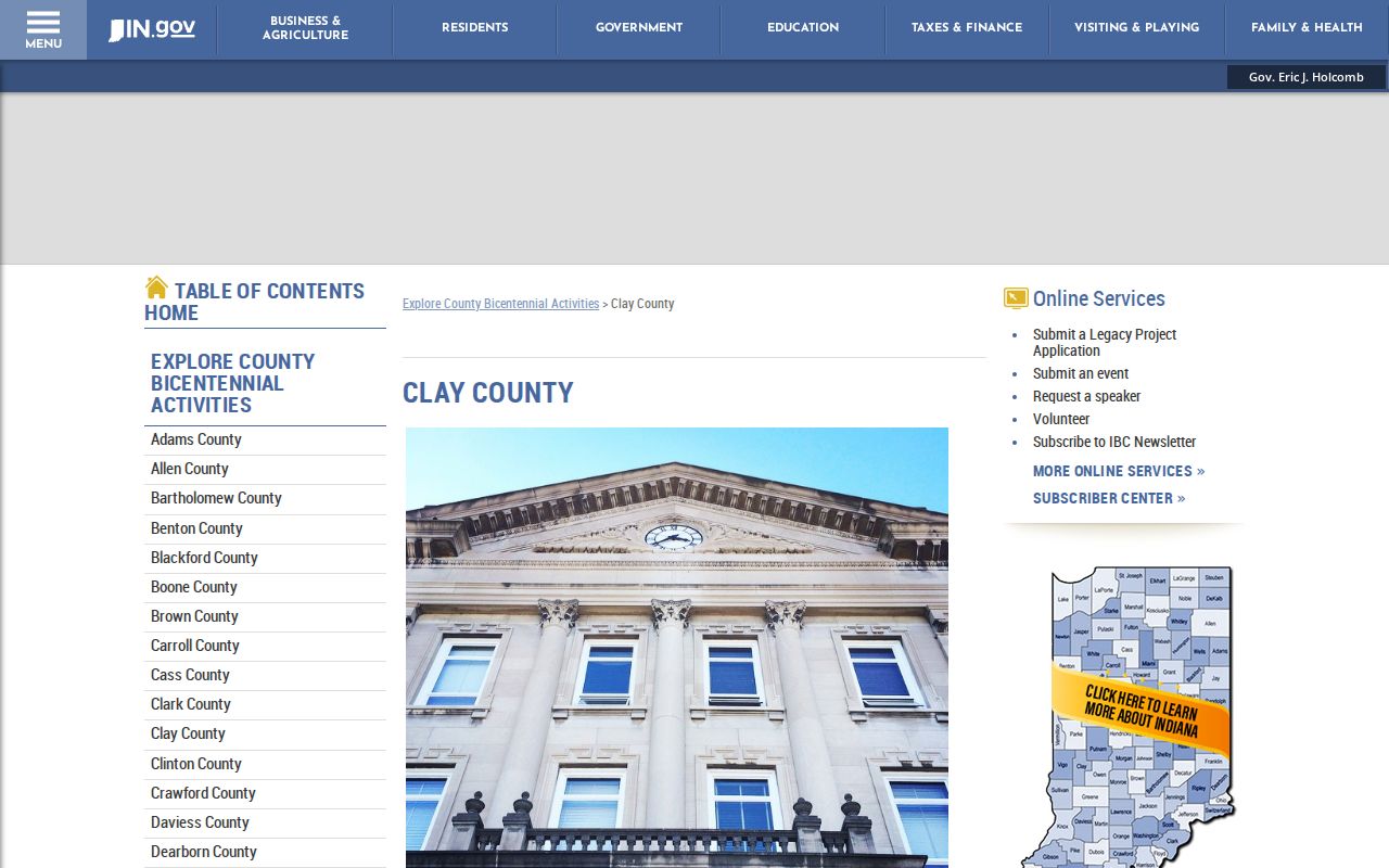 Official Indiana Business profile for Clay City