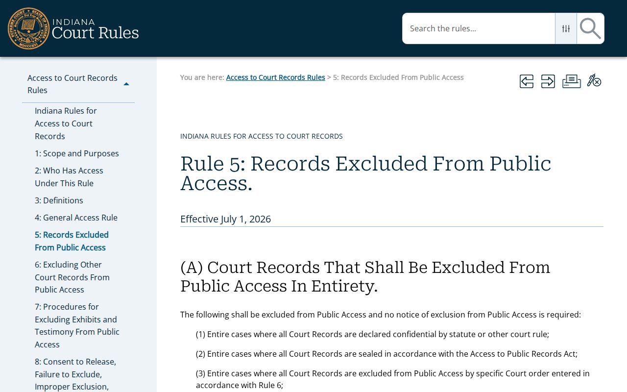 Clay County traffic court record exclusions